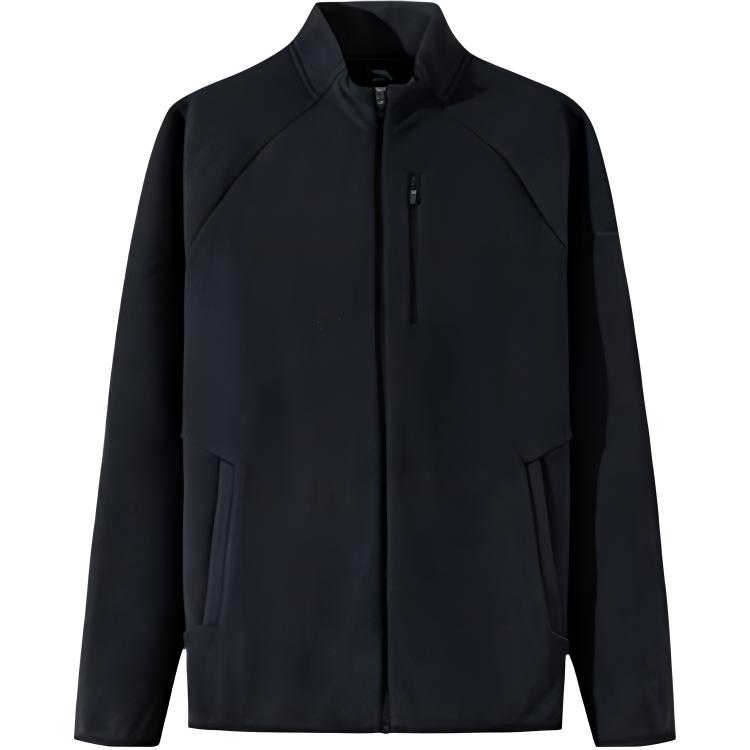 Anta Теплый спортивный вязаный свитер с воротником-стойкой, мужские топы, базовый, черный 952447702-3