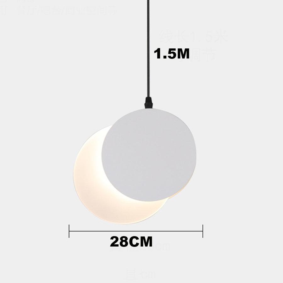 Современные светодиодные подвесные светильники Moon Shadow для прикроватного столика, обеденной зоны, кухни, подвесные светильники для спальни, маленькая люстра на тумбочке