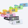 Electronic Clock Silent LCD Digital Display Triangle Student Desktop Clock Keychain for Exam