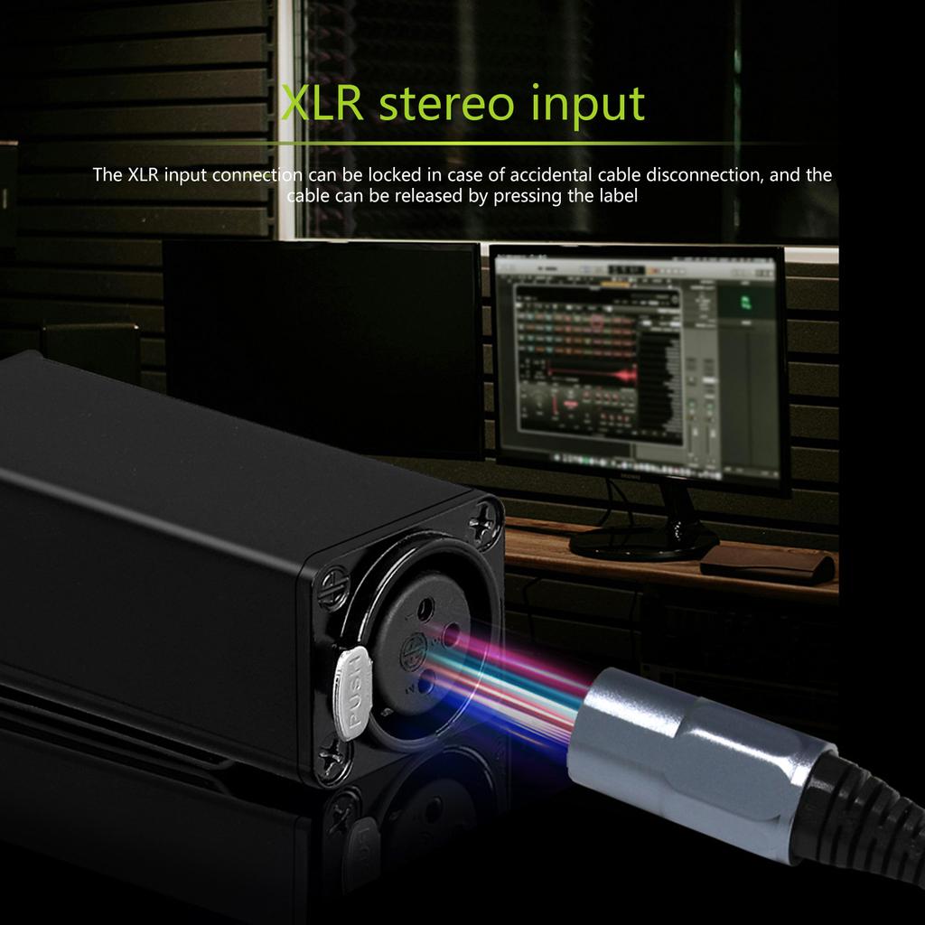 Portable Headphone Amplifier With Dual XLR/TRS Inputs In-Ear Monitor Amplifier Amplifier for In Ear Monitoring