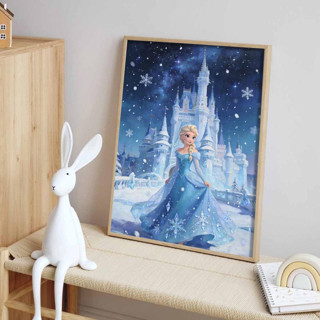 Disney Diamond Painting Art Mosaic Kit Princess Elsa Castle Snowflake Handmade diy5D Home Decor Gift