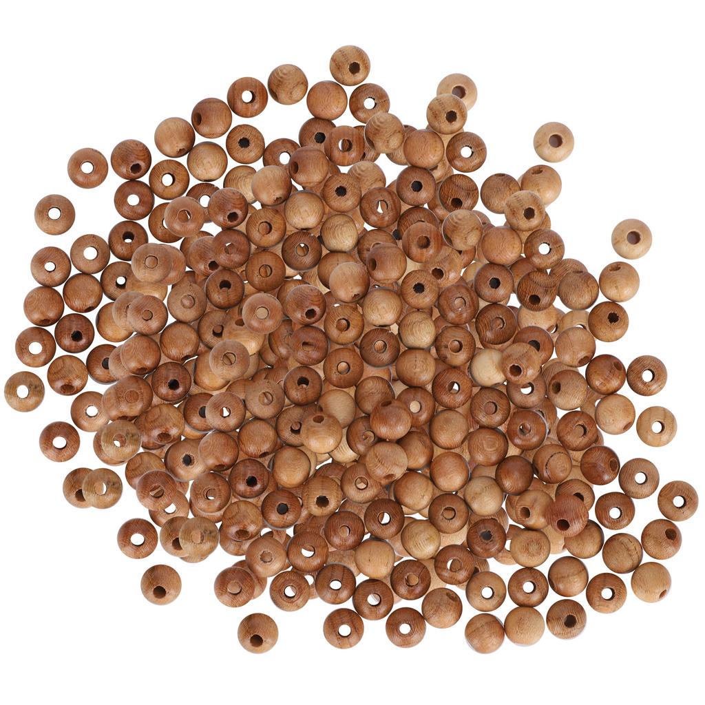 200 шт., бусины из персикового дерева, ожерелья, браслеты, подвески, аксессуары для рукоделия, 0,6 см