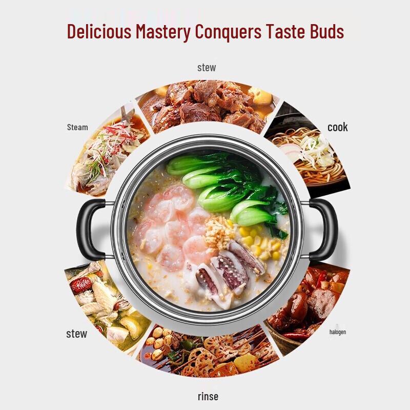 SUPOR 26cm Stainless Steel Double-Layer Steamer Pot