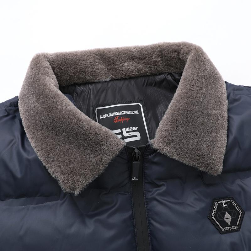 Men's Windproof Bomber Jacket Winter Warm Padded Thick Outwear Flight Coats Fleece Lapel Jackets for Male Plus Size
