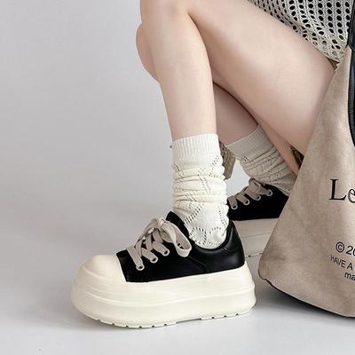 Женские кроссовки на шнуровке, увеличивающие рост K377146