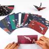 70pcs/Set Square Crane Printed Paper Paper Thousand Paper Crane Origami Folding Craft Paper  DIY