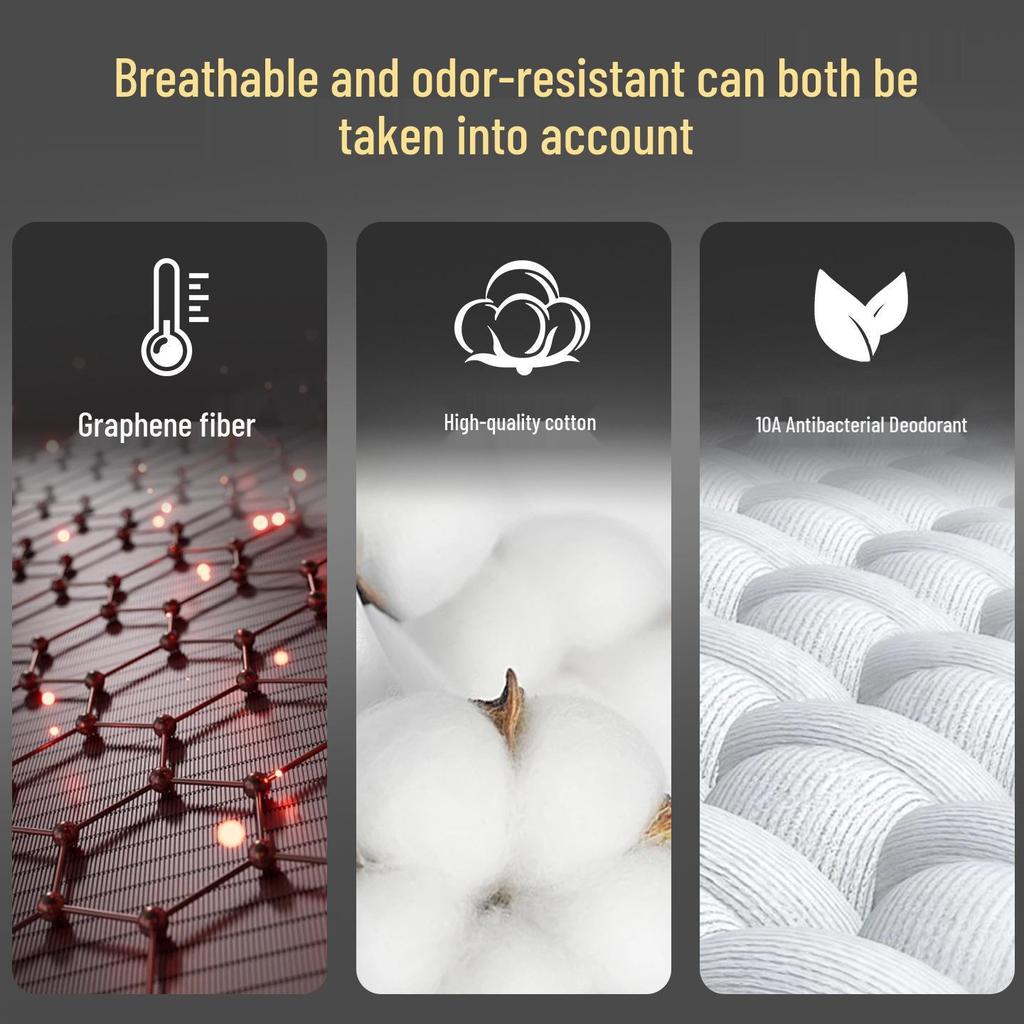 Мужские антибактериальные носки до середины икры из графена с эфирным маслом имбиря - Эксклюзивная скидка для новичков