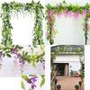 Exquisite 2x Artificial Wisteria Flower Vine Ideal For Elegant Indoor And Outdoor Decoration