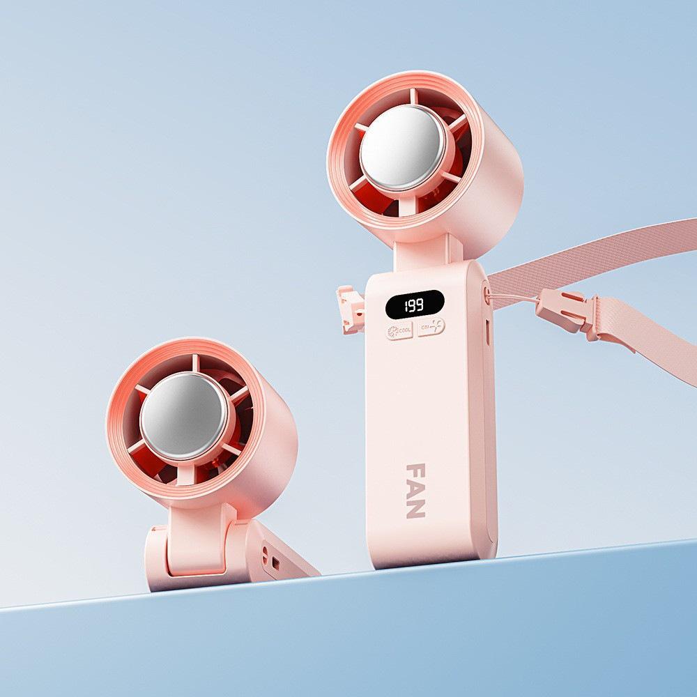 2025 Summer USB Mini Handheld Refrigerating Fan JF137 - High-Speed Digital Display Turbo Fan