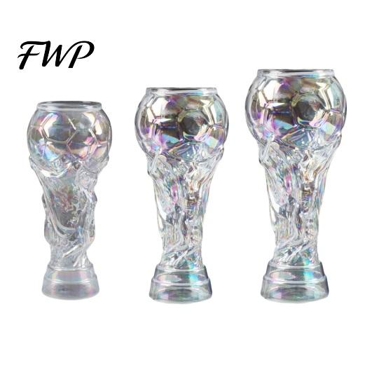 Party Drinking Glass 2Pcs Trophy Beer for Fans, Large Capacity Soccer Shape Three-Dimensional Relief Mug Mug, Novelty Cup Bar Home Use High-End