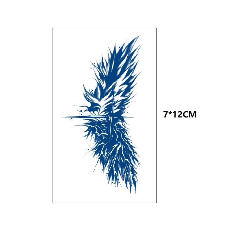 Маленький узор бабочка морская волна хвост рыбы другая сторона цветок маленький свежий сок травяной имитация грудь вода переводная татуировка наклейка