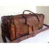 New Men Genuine Leather Vintage Duffle Weekend Lightweight Luggage Travel Bag
