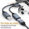 OTG-кабель USB Type C, Type C (папа) на USB 3.0 (мама), конвертер быстрой зарядки USB
