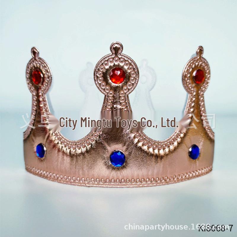 Carnival King Costume Set: Adult Cape, Crown, Hat, & Wand