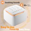 ST-K302 White Noise Machine,30 Soothing Sounds and Warm Light for Sleeping,Powerful Battery 30 Hour Play Sound Machine for Baby Adults