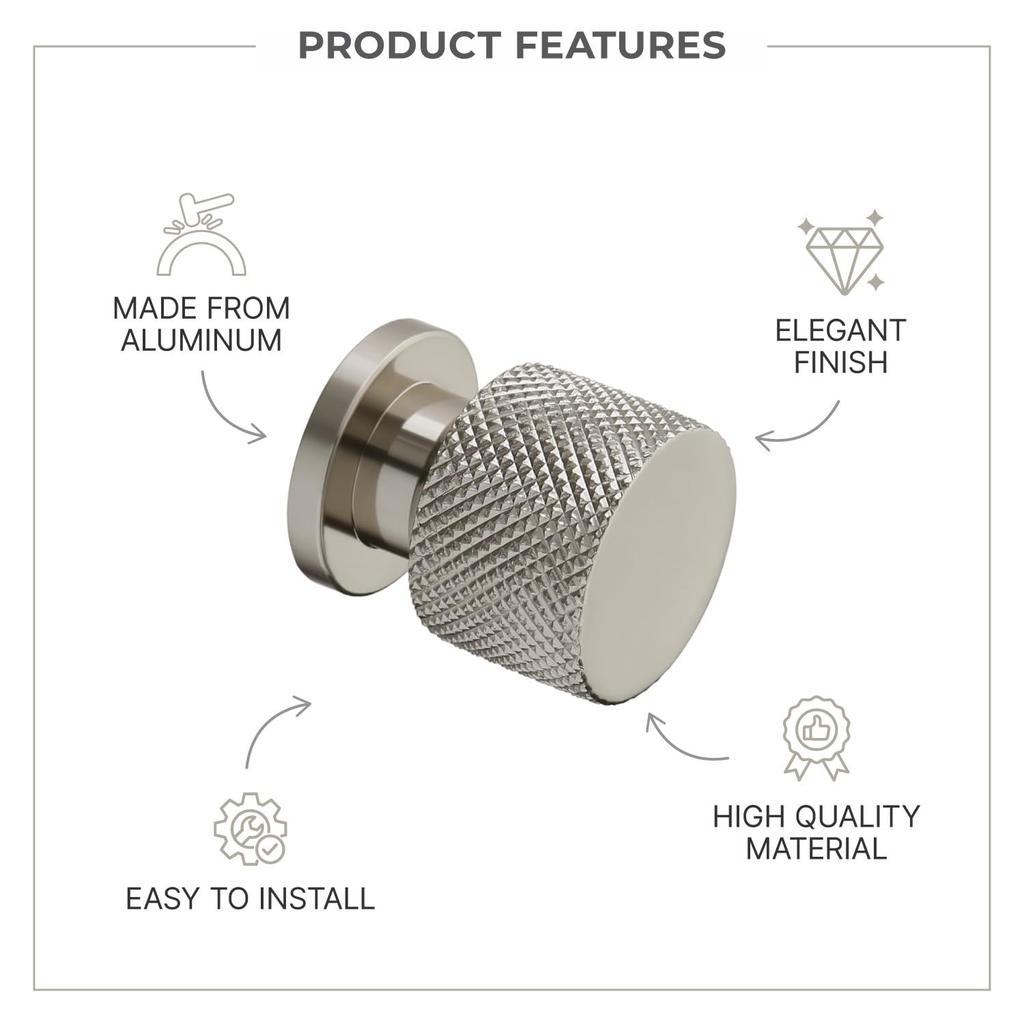 Набор из 3 ручек для шкафов – Современная алюминиевая ручка для ящика для кухни, гардероба, буфета и домашней мебели (Матовый сатиновый финиш)