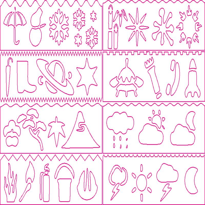 Weather-Themed 8-Piece DIY Painting Stencil Set: Washable & Reusable