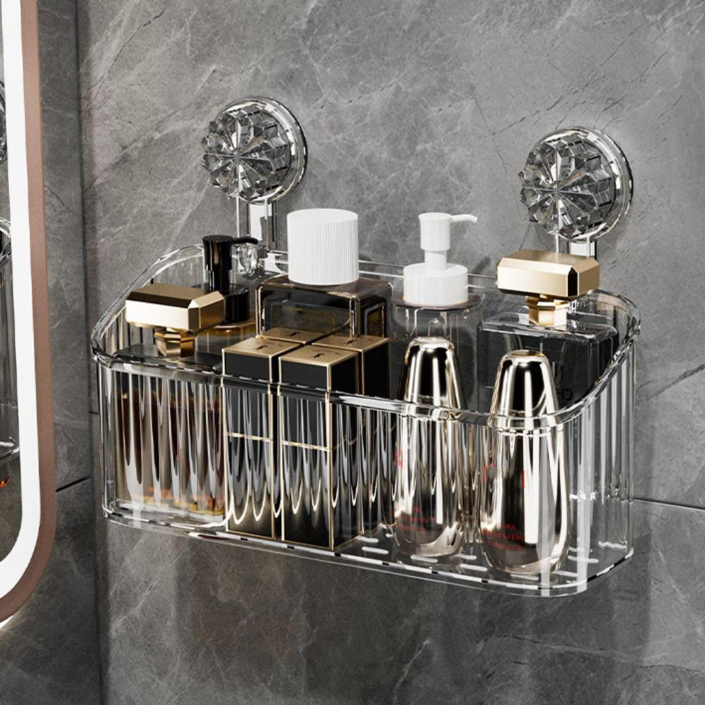 Дренажная присоска, корзина для хранения в ванной комнате, легкая чистка, полка для хранения, душевая стойка