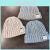 Letter Patch Acrylic Knit Hat For Women Fall Winter Cozy Hair Earmuff Accessory