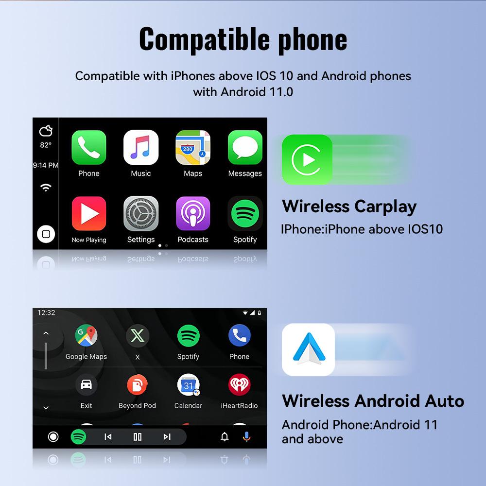 2 в 1 беспроводной Carplay и Android Auto адаптер умный ключ 5G WIFI проводной для беспроводной Carpay для Volvo Benz Mg Kia Chery VW