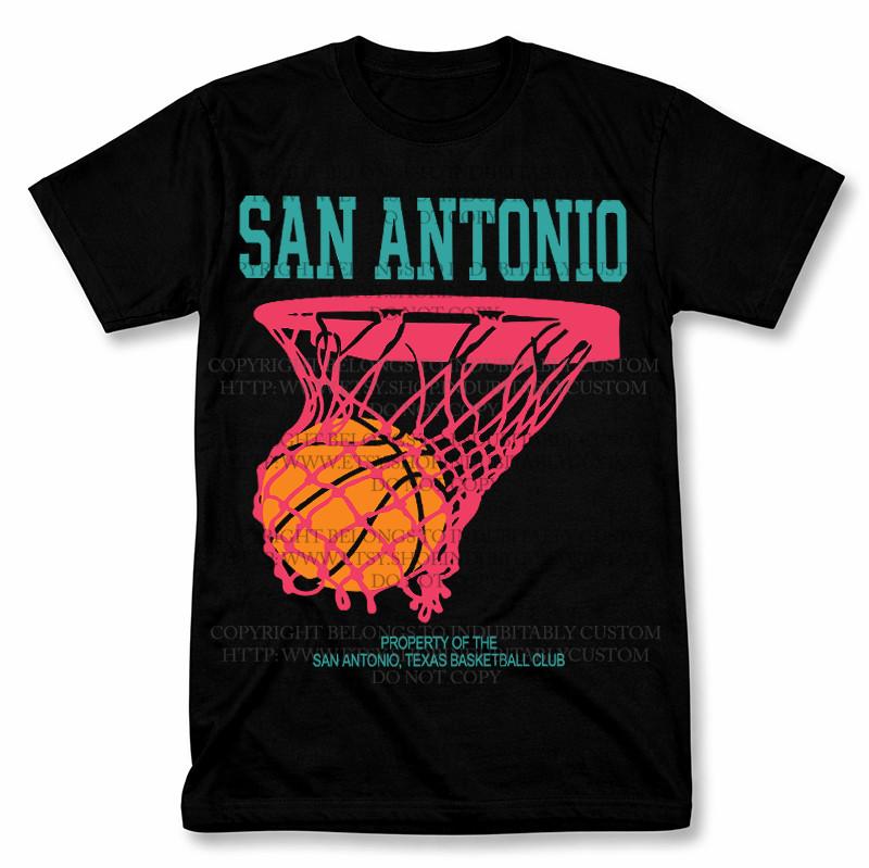 San Antonio Basketball Graphic T Shirt Vintage Style Fan Tee