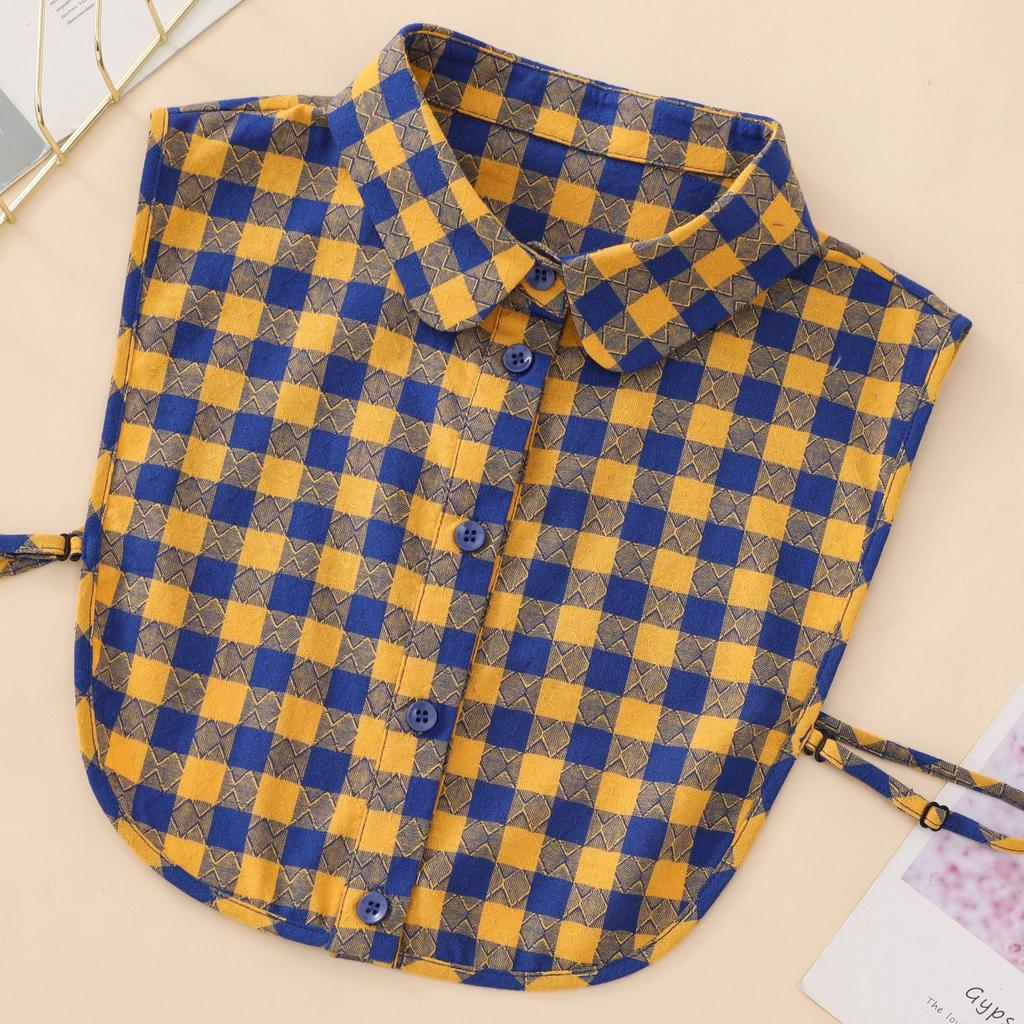 New Style Sweater Decorative Plaid Fake Collars—versatile Shirt Collars for Women