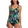 Women's Plus Size Swimsuit Digital Printing Fancy Split Fashion Swimsuit Sexy Beachwear