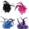 Tenfyer Women Flower Feather Corsage Hairband Pin Hair Clip Headwear Party Decor Gift