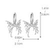 New European and American Dark Hollow Butterfly Rose Earrings with Cold Style Gothic Earrings