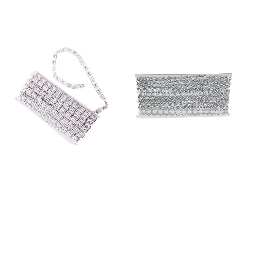 10 ярдов квадратная цепочка с кристаллами, отделка лентой, аппликация, серебро