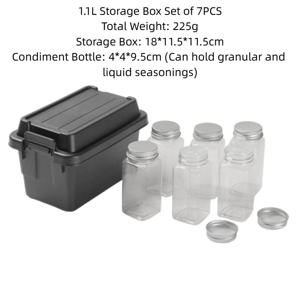 Durable Camping Storage Box Plastic BBQ Utensils Organizer Gift Mini Storage Box Travel