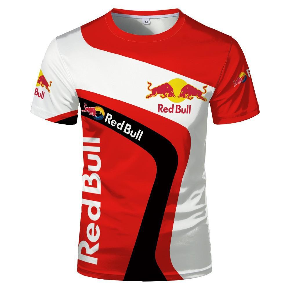 2026 Команда Red Bull Racing 3D-печать Футболка Мужская Летняя С коротким рукавом Формула 1 Автоспорт Спортивная футболка Повседневный Уличный стиль Топ