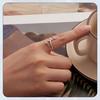 S925 Sterling Silver Starry Open Ring, Personalized Niche High-End Double-Layer Star Ring