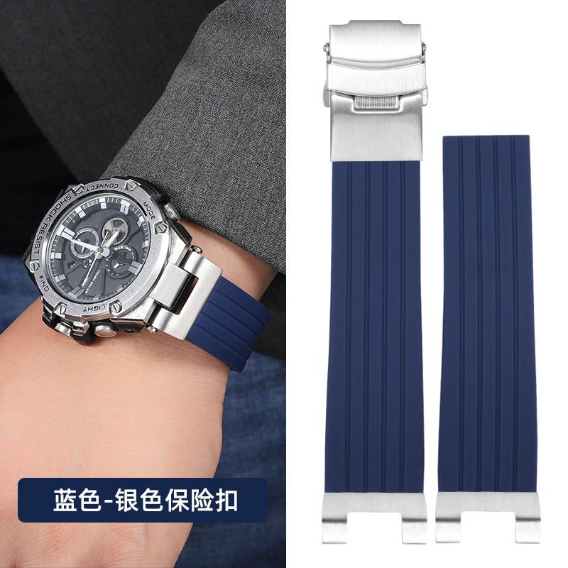 Для часов Casio gst-b100 ремешок силиконовый мужской GST-W300 210 400G S130 S310 S330 B100 ремешок металлический адаптер Модифицированный резиновый ремешок для часов