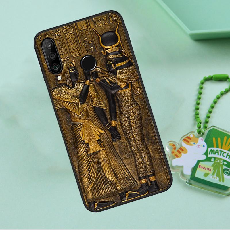 Мурал с фараоном Египта Для Huawei Nova 12s 12i 11i 7i 8i 9 10 SE Y91 Y90 Y60 Y70 Y72 Y61 P60 Pro P30 P40 Lite Чехол
