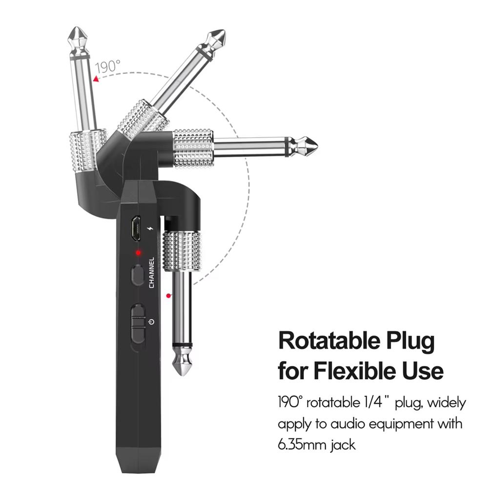 WP-5G Беспроводная гитарная система/5,8G/Перезаряжаемый аудиопередатчик-приемник/Кабель Type C /для аксессуара гитарного усилителя