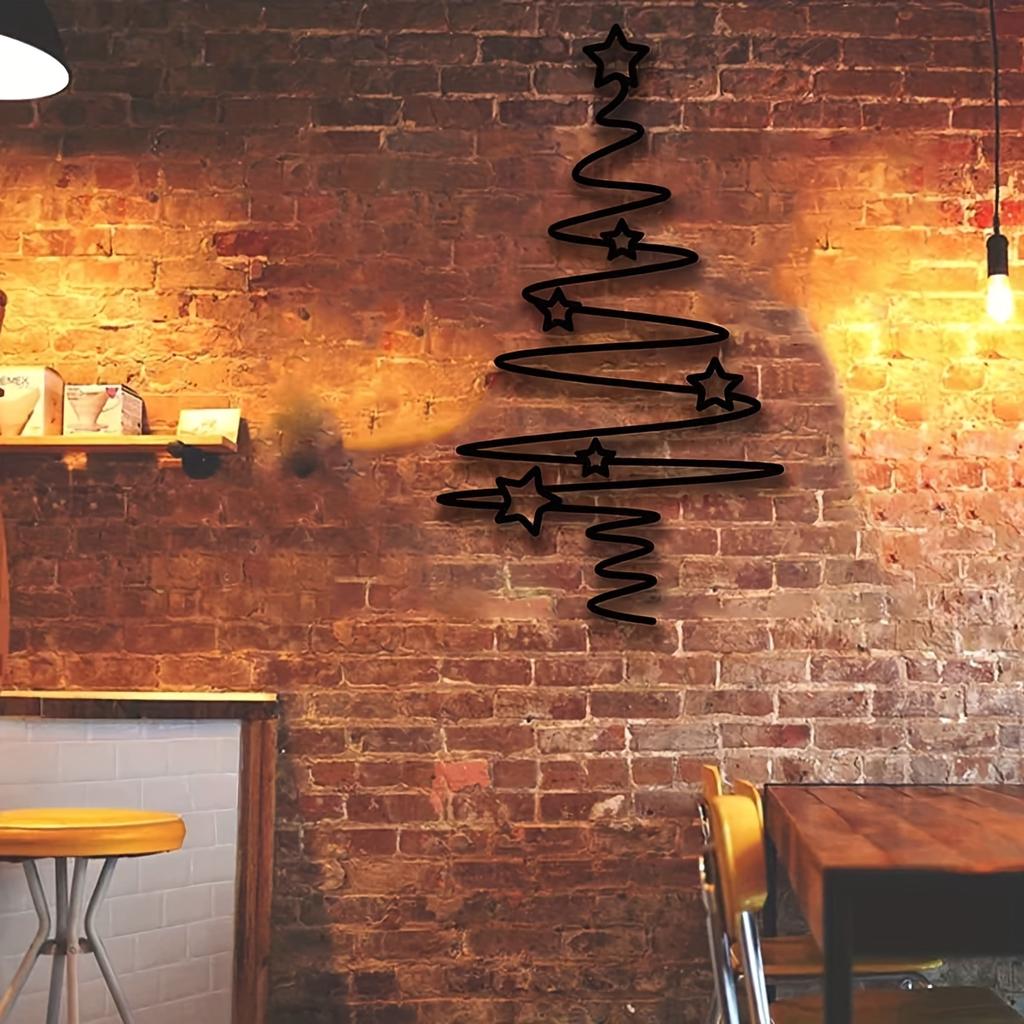 Metal Mural Christmas Tree Hanging Decoration Xmas Decro
