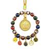 2026 Yellow Jambhala Tibetan-Style Glazed Abacus Car Ornament - Wealth God Decoration