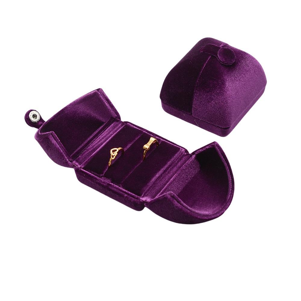 Luxury Velvet Jewelry Box Vintage Necklace Bracelet Case Portable Rings Bearer Box  Jewelry Storage