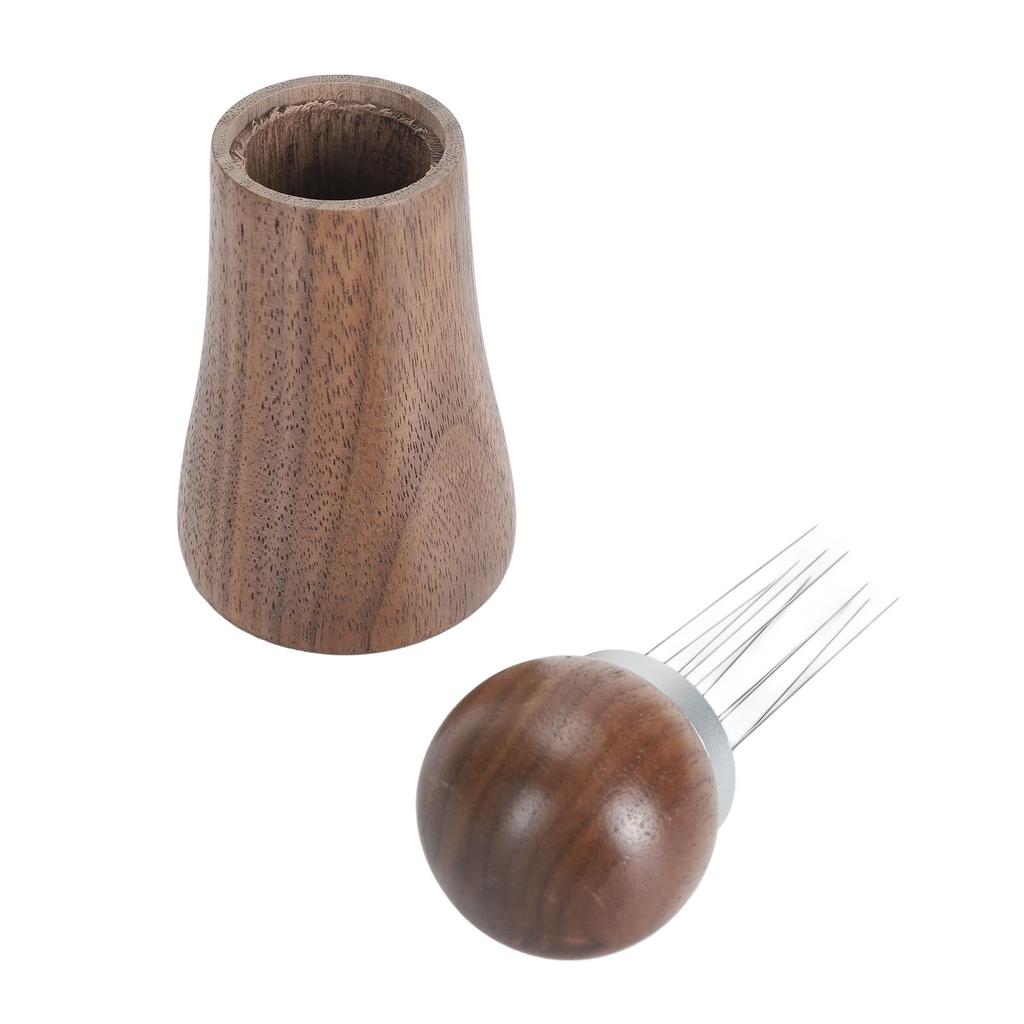 Coffee Stirrer Tool Wood Handle Stainless Steel Needle Easy To Use Multifunctional Coffee Distribution Tool