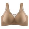 Summer new vest jelly soft support pull gather solid cup underwear mesh high elastic lace large size bra