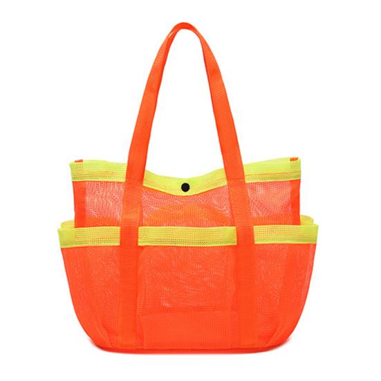Mesh Beach Bag Mesh Shower Storage Bag Large Capacity Tote Beach Bag Toiletries Towels