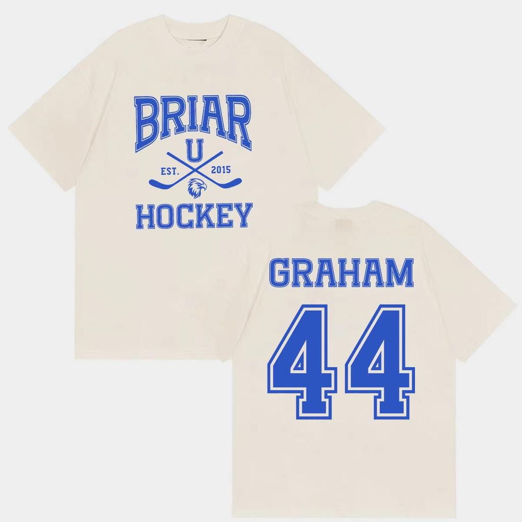 Briar Hockey Graham 44 T Shirts Briar University Off Campus Tv Series Tshirt Unisex Unisex Clothing High Quality Pure Cotton Tees