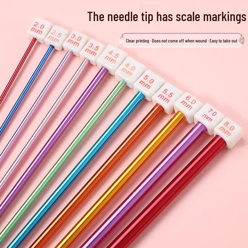 Набор афганских крючков для вязания: Длинные алюминиевые крючки ручной работы и цветная пряжа для проектов вязания своими руками