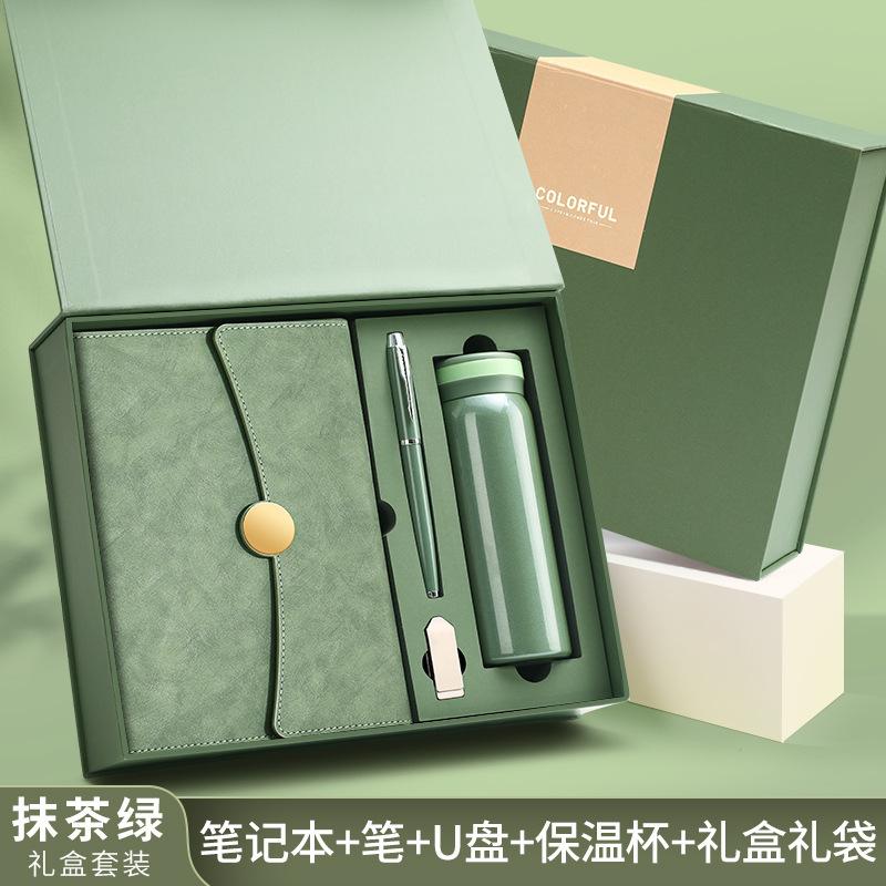 Enterprise Activity A6 Notebook Gift Box Set Creative Pen Buckle Notepad Full Custom Logo Business Office Faux Leather Cover