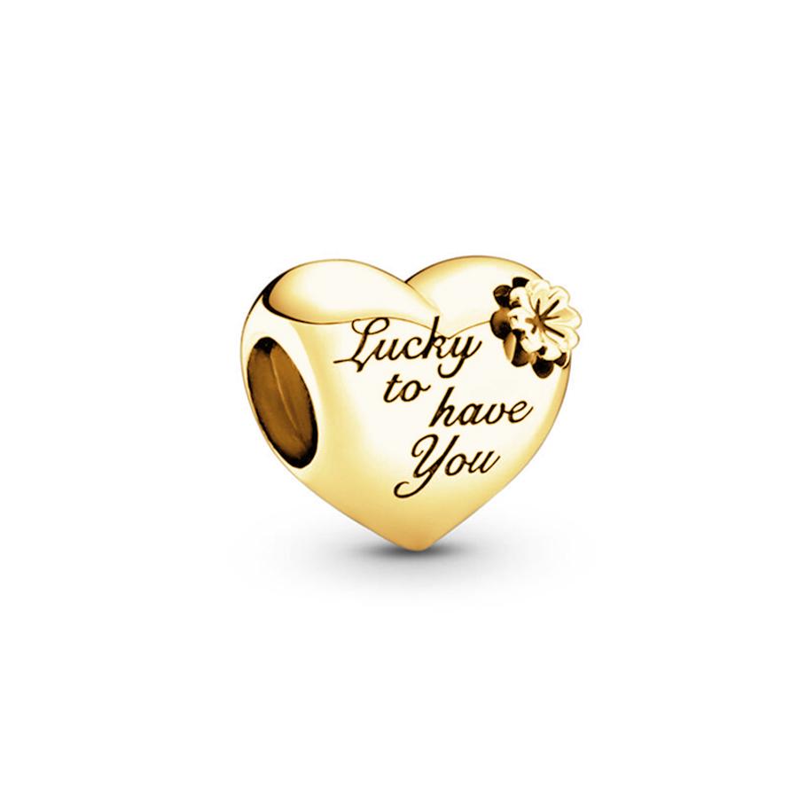 Sparking Gold Animal Heart Clip Charm Beads Dangle Fit Original Snake Bracelet Necklace Beads For Diy Jewelry Women Gift