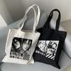 Anime Dark Gothic Women Bag Attack On Titan Canvas Bag Japanese Large-capacity Casual Shopper Bag Harajuku Women Shoulder Bags