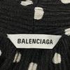 Balenciaga 657546 20 лет Черный галстук-лента Вязаное платье в горошек платье XS черныйБ/у
