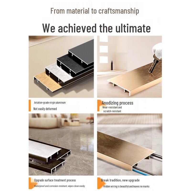 Комплект алюминиевого плинтуса