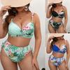 Plus Size Vintage Two Piece Swimsuit Push Up Swimwear Women Bathing Suit Strap Beachwear Swimming Suits for Women
